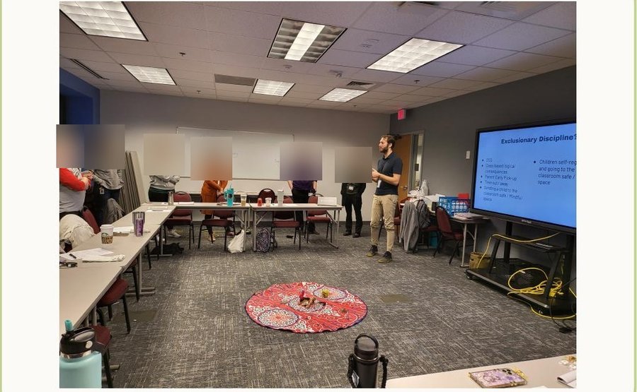 Jesse leading professional development for school staff